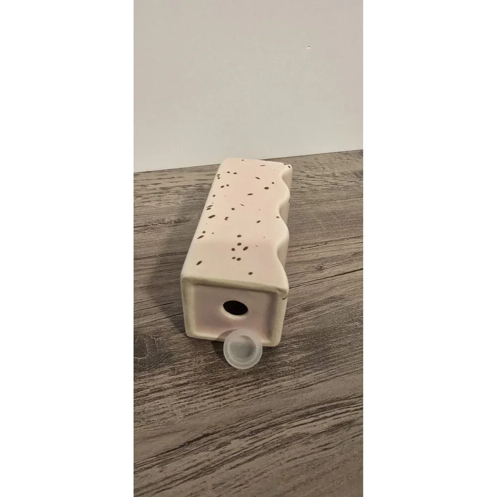 Room Essentials Salt Pepper Shaker Set Stoneware Pink White Speckled 2pc New